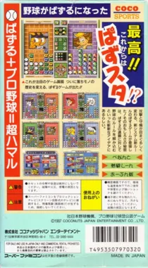 Pro Yakyuu Nettou Puzzle Stadium (Japan) (Beta) box cover back